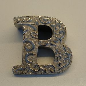 Anthropologie silver B paperweight